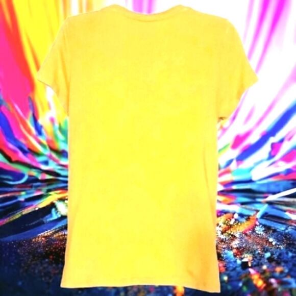 PINK FLOYD Womens JUNK FOOD ANIMALS Tour graphic T shirt Gold SIZE MEDIUM Cotton - Picture 9 of 13